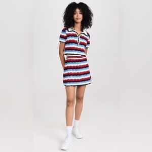 The Upside Chantilly Crochet Ezra Shirt + Skirt Set Size XS